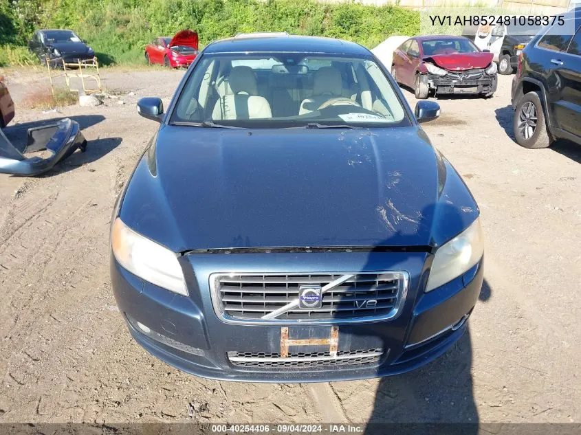 YV1AH852481058375 2008 Volvo S80 V8