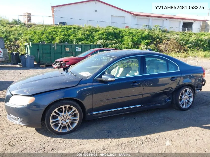 YV1AH852481058375 2008 Volvo S80 V8