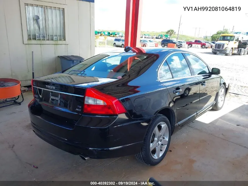 2008 Volvo S80 T6 VIN: YV1AH992081064819 Lot: 40392302