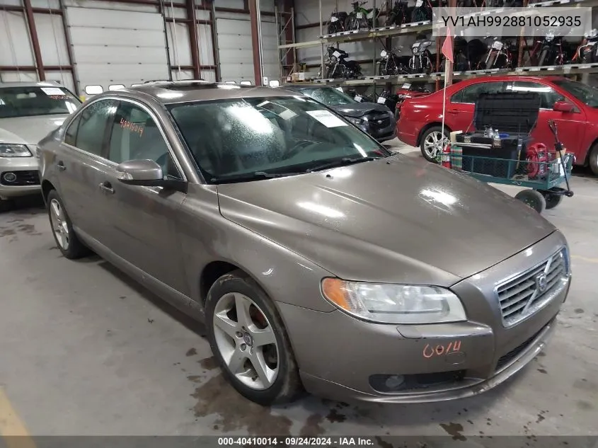 2008 Volvo S80 T6 Turbo VIN: YV1AH992881052935 Lot: 40410014