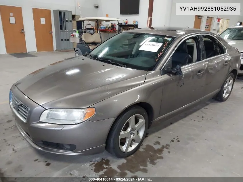 2008 Volvo S80 T6 Turbo VIN: YV1AH992881052935 Lot: 40410014