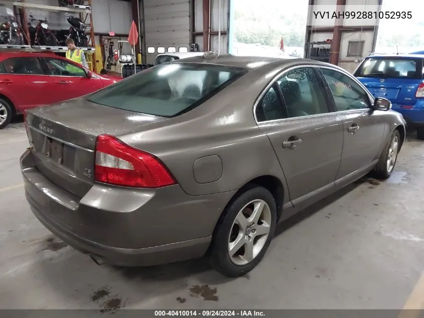 2008 Volvo S80 T6 Turbo VIN: YV1AH992881052935 Lot: 40410014