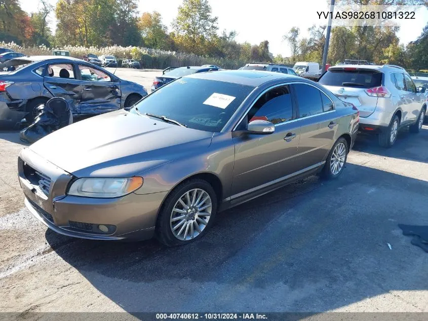 2008 Volvo S80 3.2 VIN: YV1AS982681081322 Lot: 40740612