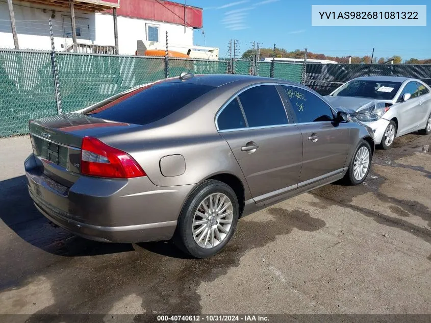 YV1AS982681081322 2008 Volvo S80 3.2