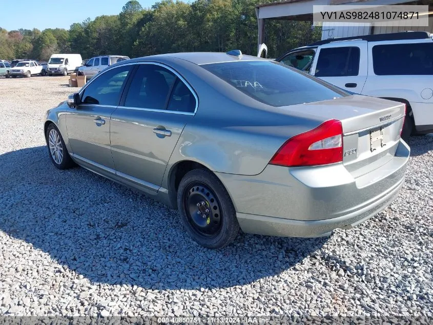 2008 Volvo S80 3.2 VIN: YV1AS982481074871 Lot: 40850751