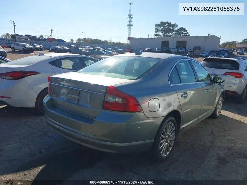 2008 Volvo S80 3.2 VIN: YV1AS982281058376 Lot: 40866978