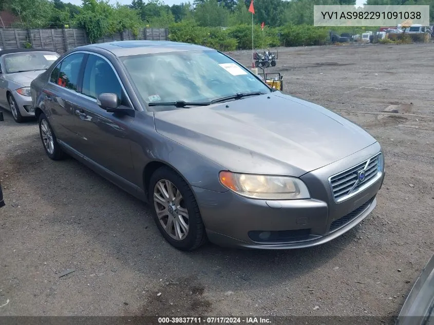 YV1AS982291091038 2009 Volvo S80 3.2