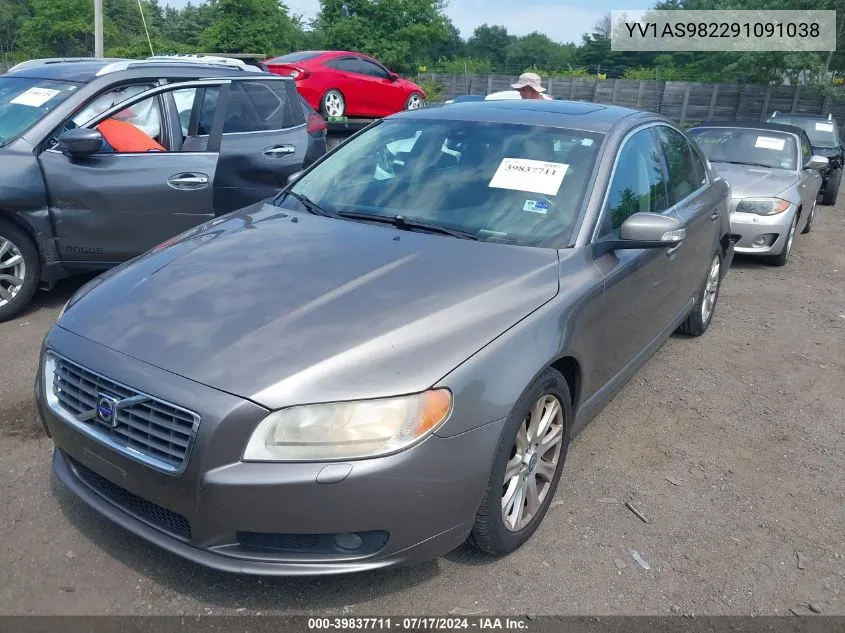 YV1AS982291091038 2009 Volvo S80 3.2