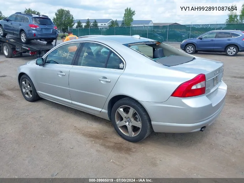 2009 Volvo S80 T6 VIN: YV1AH992891087654 Lot: 39985019