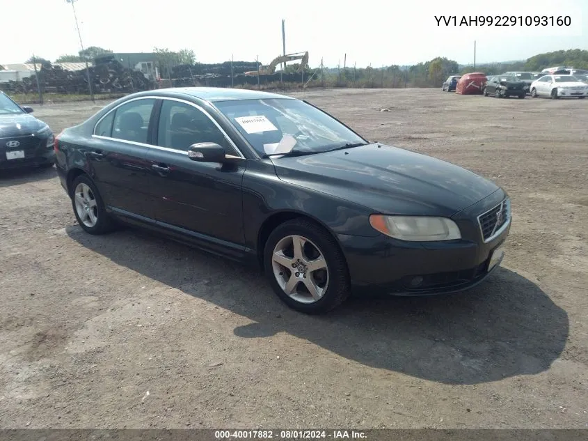 2009 Volvo S80 T6 VIN: YV1AH992291093160 Lot: 40017882