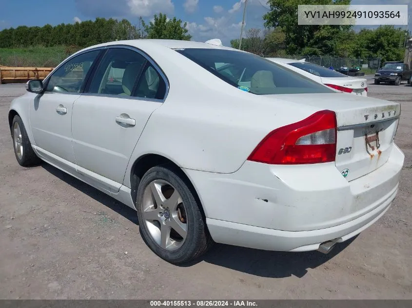 YV1AH992491093564 2009 Volvo S80 T6