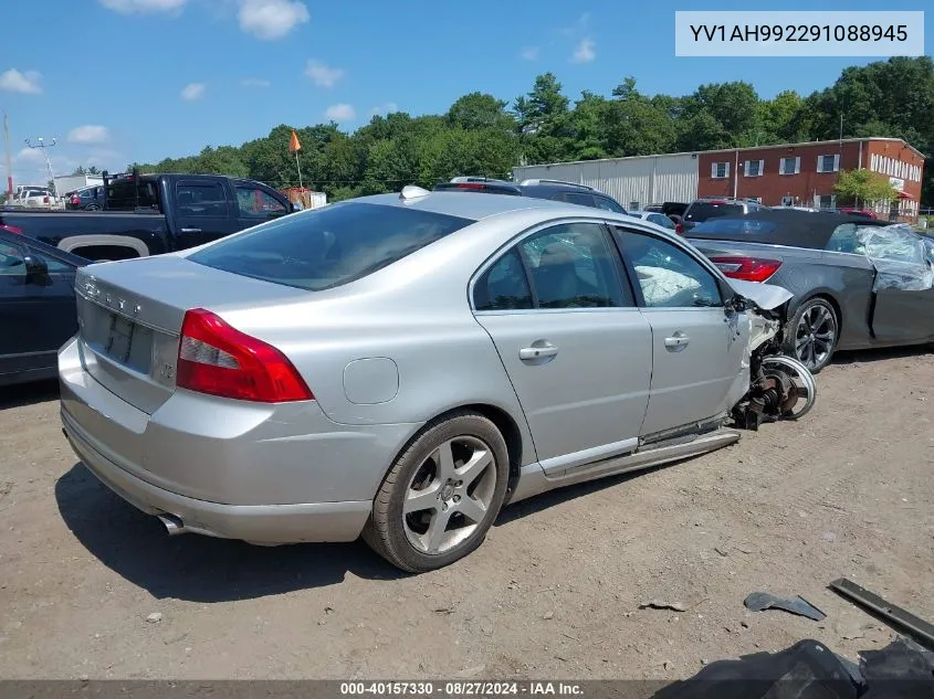 2009 Volvo S80 T6 VIN: YV1AH992291088945 Lot: 40157330