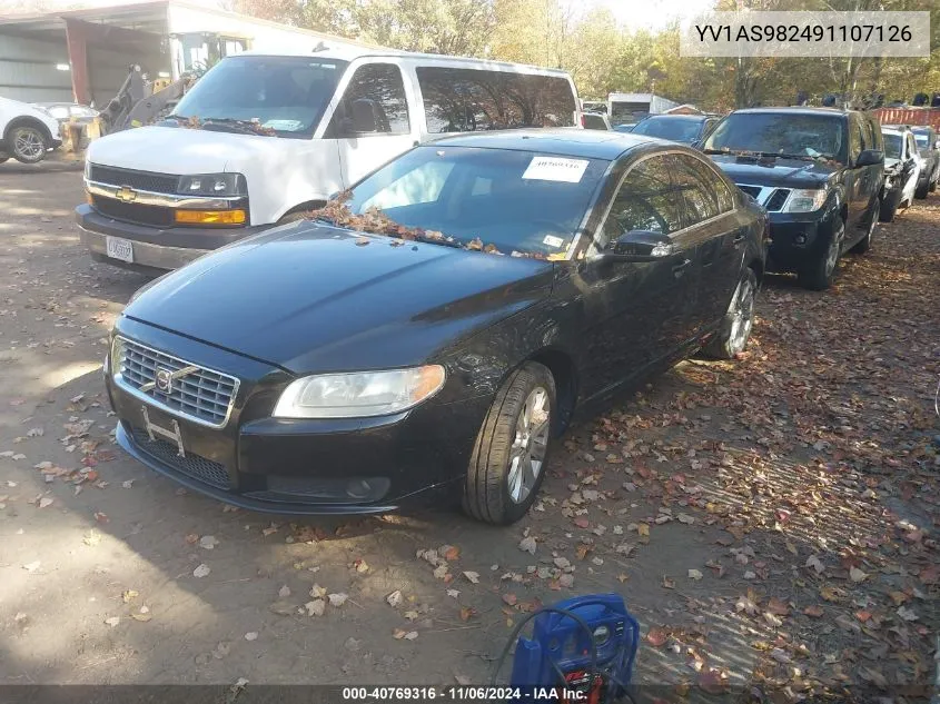 2009 Volvo S80 3.2 VIN: YV1AS982491107126 Lot: 40769316