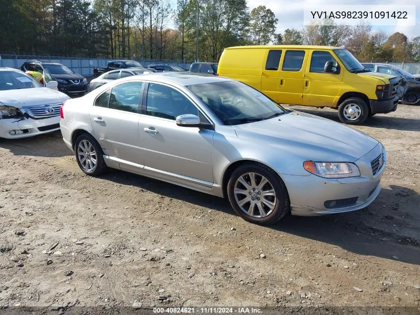 2009 Volvo S80 3.2 VIN: YV1AS982391091422 Lot: 40824621