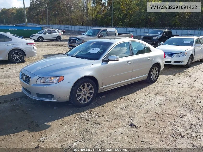 2009 Volvo S80 3.2 VIN: YV1AS982391091422 Lot: 40824621