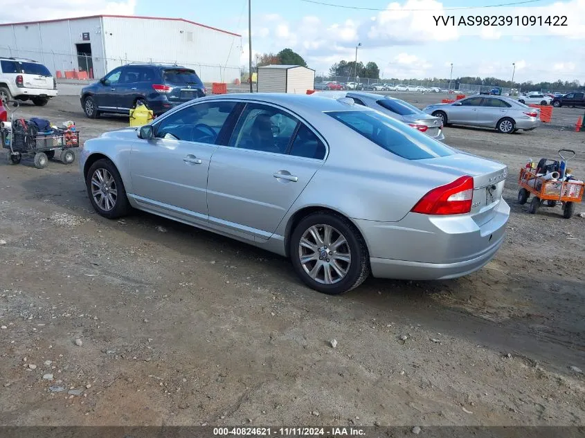 2009 Volvo S80 3.2 VIN: YV1AS982391091422 Lot: 40824621