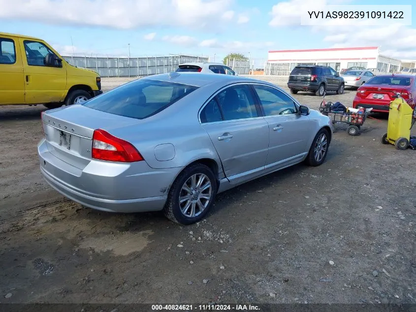 2009 Volvo S80 3.2 VIN: YV1AS982391091422 Lot: 40824621