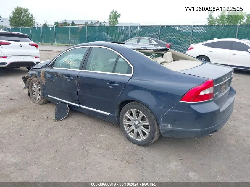 YV1960AS8A1122505 2010 Volvo S80 3.2