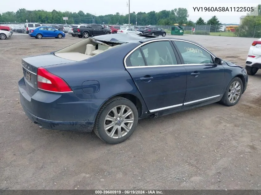 2010 Volvo S80 3.2 VIN: YV1960AS8A1122505 Lot: 39680919