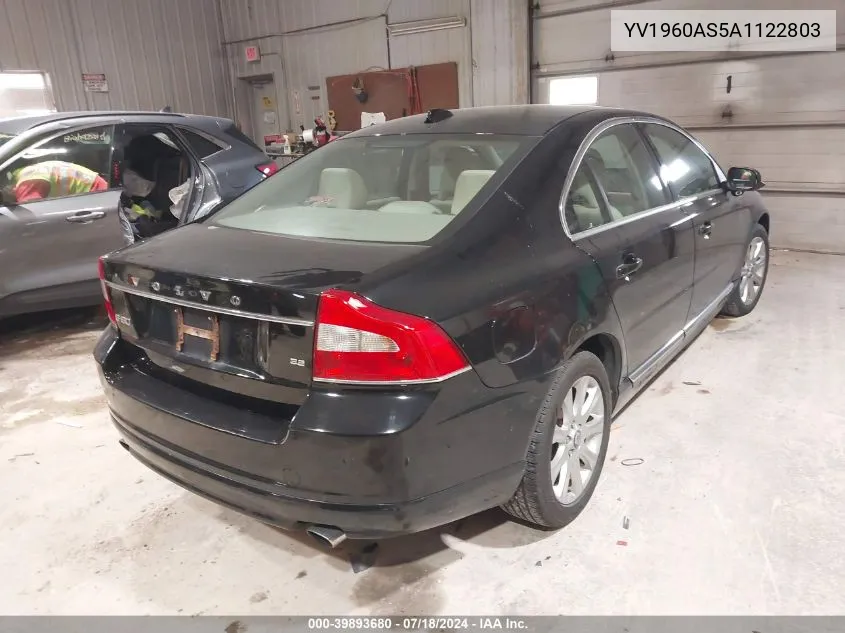 2010 Volvo S80 3.2 VIN: YV1960AS5A1122803 Lot: 39893680