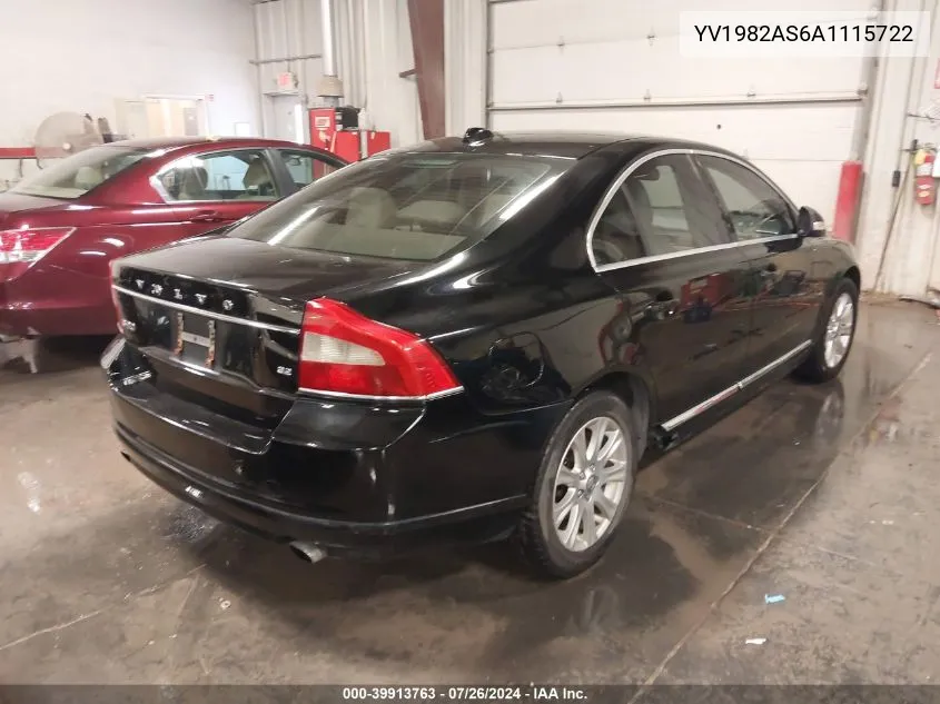 2010 Volvo S80 3.2 VIN: YV1982AS6A1115722 Lot: 39913763