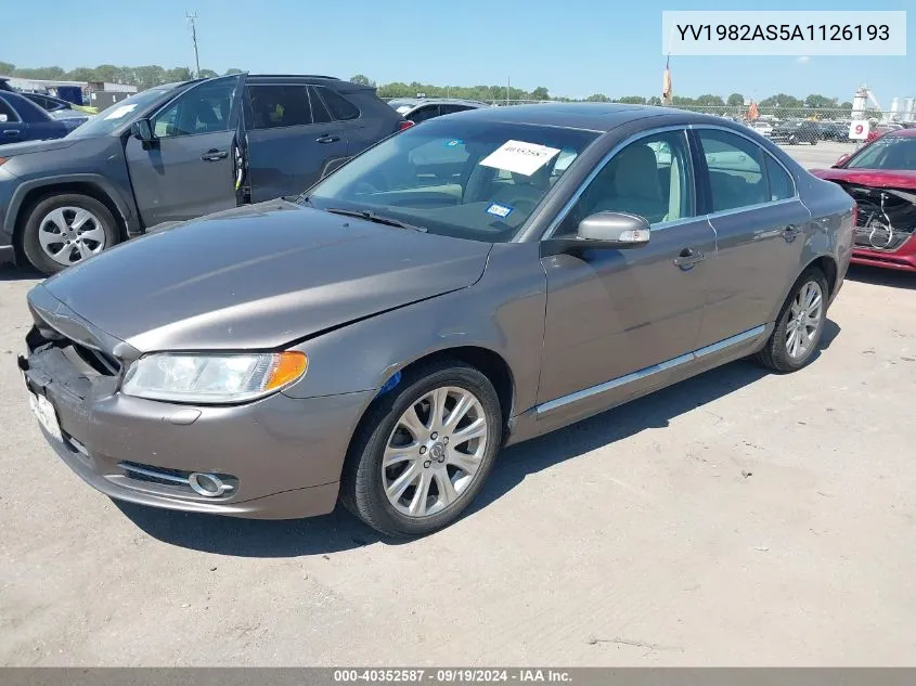 2010 Volvo S80 3.2 VIN: YV1982AS5A1126193 Lot: 40352587