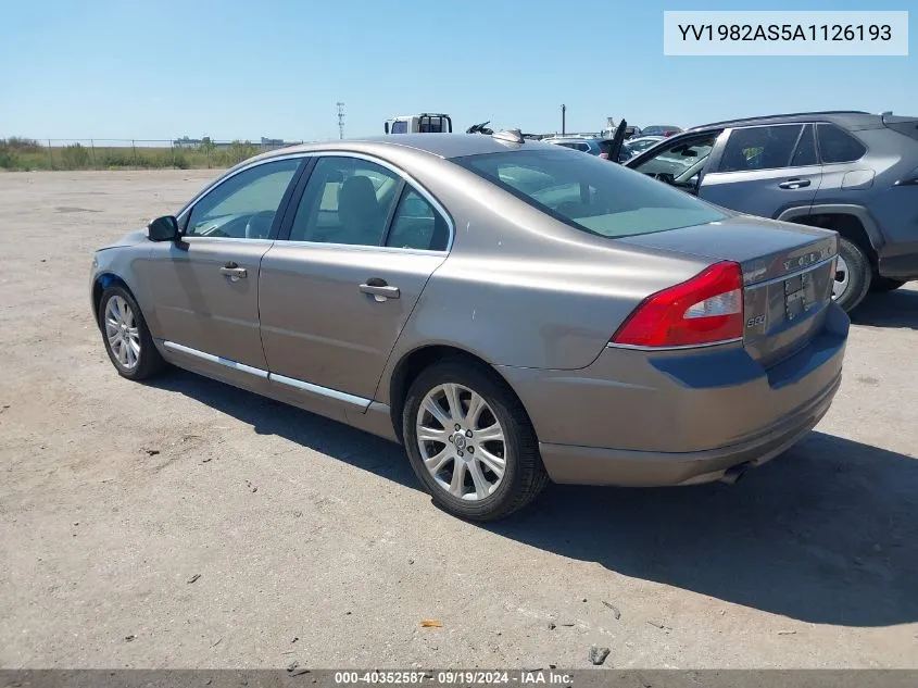 2010 Volvo S80 3.2 VIN: YV1982AS5A1126193 Lot: 40352587