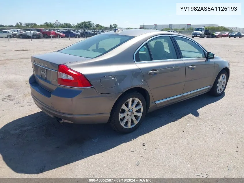 2010 Volvo S80 3.2 VIN: YV1982AS5A1126193 Lot: 40352587