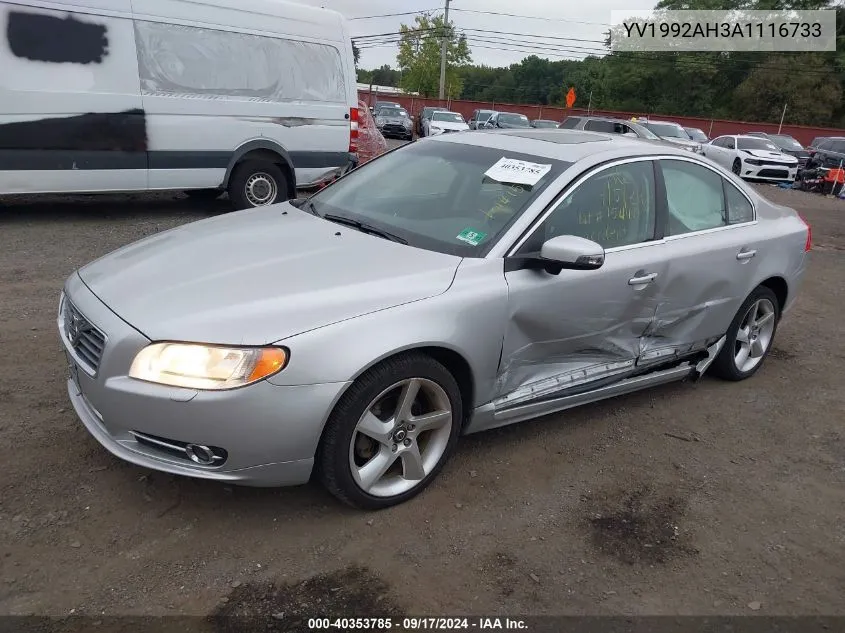 YV1992AH3A1116733 2010 Volvo S80 T6