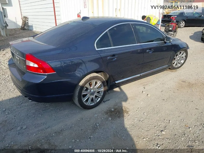 2010 Volvo S80 3.2 VIN: YV1982AS6A1118619 Lot: 40596805