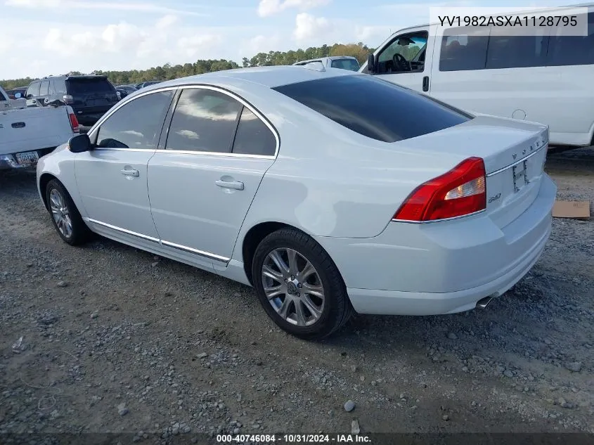 YV1982ASXA1128795 2010 Volvo S80 3.2