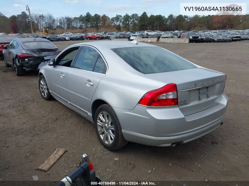 2010 Volvo S80 3.2 VIN: YV1960AS4A1130665 Lot: 40758498