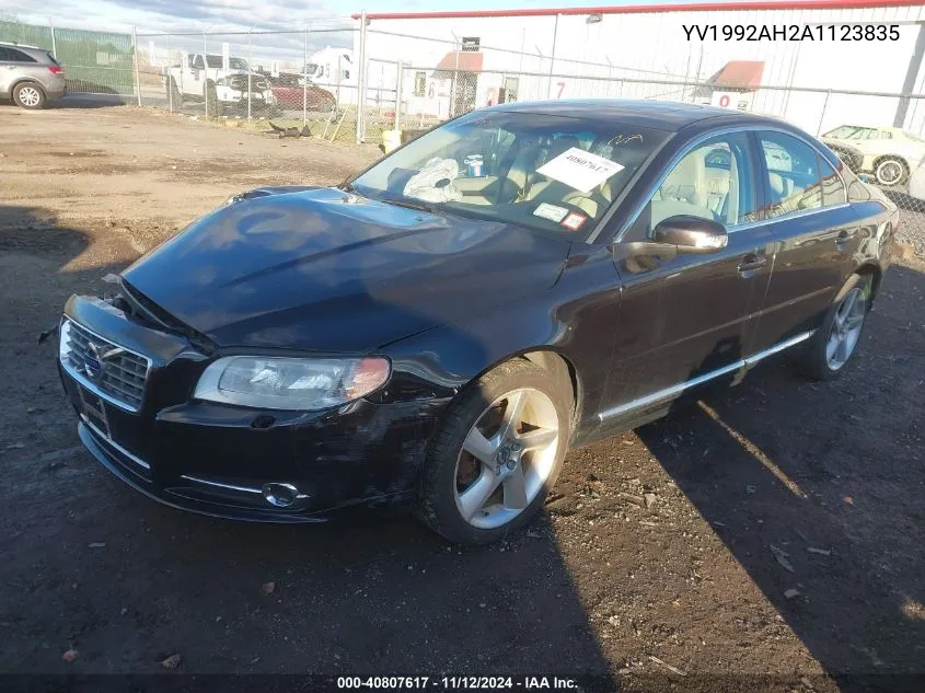 2010 Volvo S80 T6 VIN: YV1992AH2A1123835 Lot: 40807617