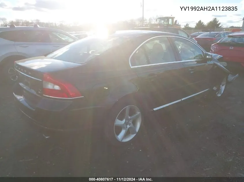 2010 Volvo S80 T6 VIN: YV1992AH2A1123835 Lot: 40807617