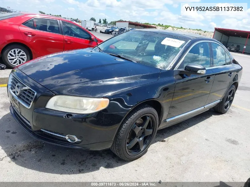 2011 Volvo S80 3.2 VIN: YV1952AS5B1137382 Lot: 39711673