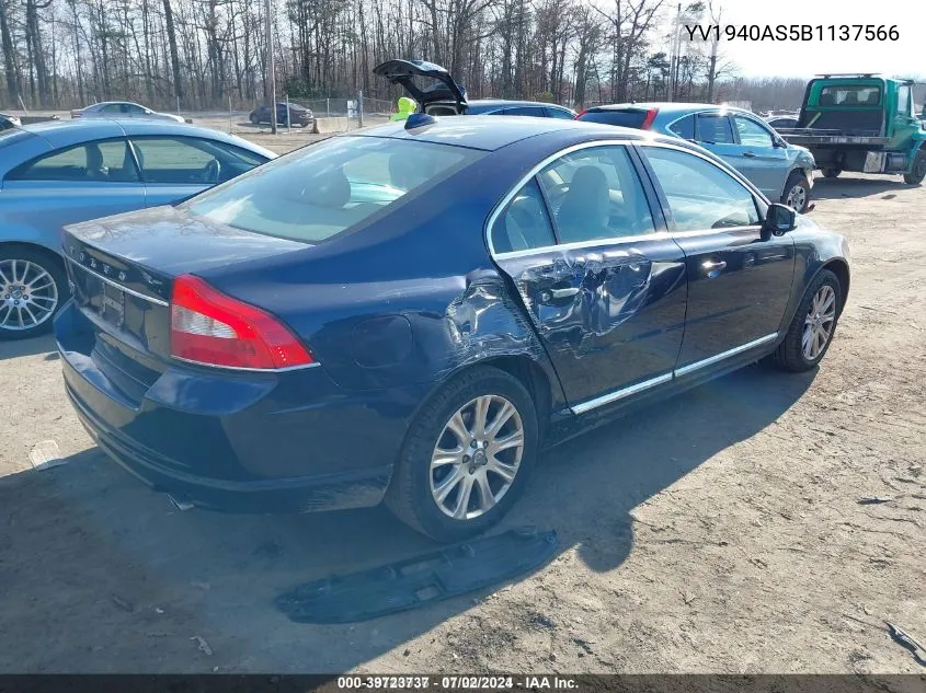 2011 Volvo S80 3.2 VIN: YV1940AS5B1137566 Lot: 39723737