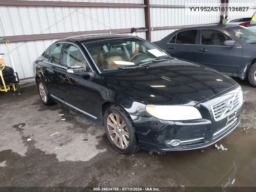 2011 Volvo S80 3.2 VIN: YV1952AS1B1136827 Lot: 39834789