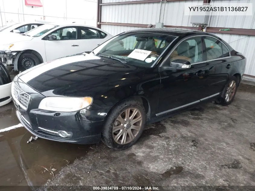 2011 Volvo S80 3.2 VIN: YV1952AS1B1136827 Lot: 39834789