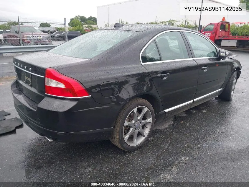 YV1952AS9B1142035 2011 Volvo S80 3.2