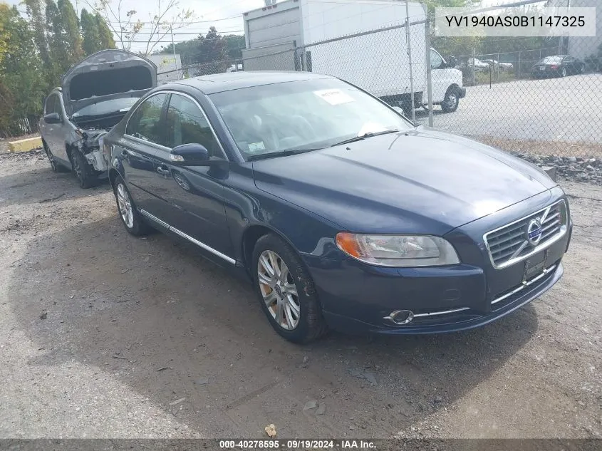 2011 Volvo S80 3.2 VIN: YV1940AS0B1147325 Lot: 40278595