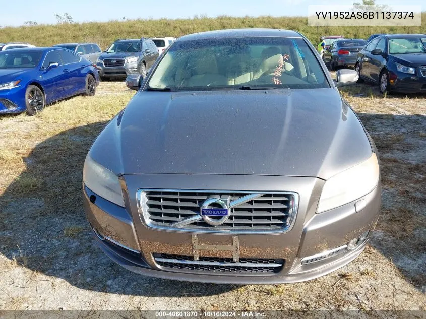 2011 Volvo S80 3.2 VIN: YV1952AS6B1137374 Lot: 40601870