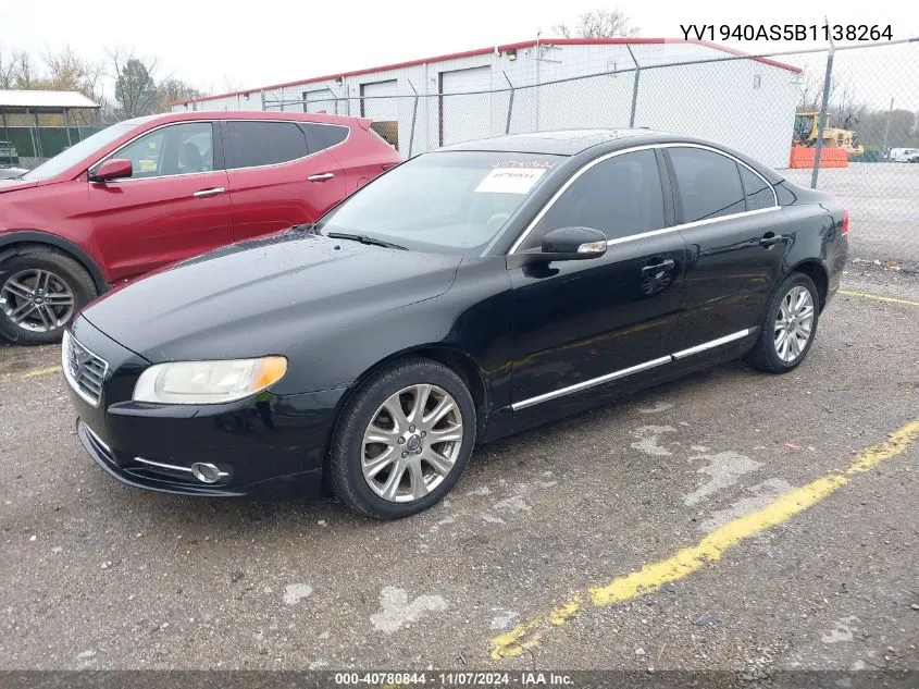 2011 Volvo S80 3.2 VIN: YV1940AS5B1138264 Lot: 40780844