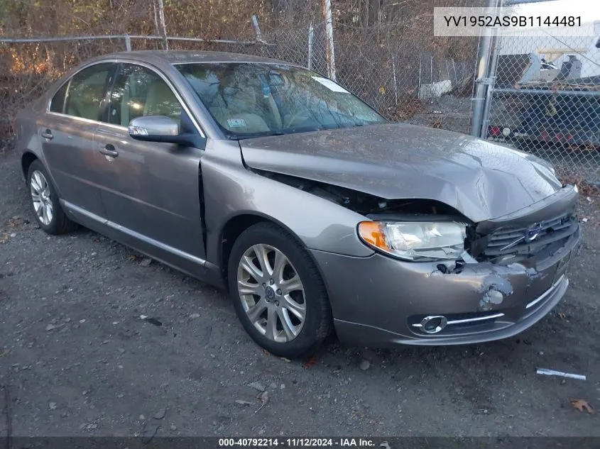 2011 Volvo S80 3.2 VIN: YV1952AS9B1144481 Lot: 40792214