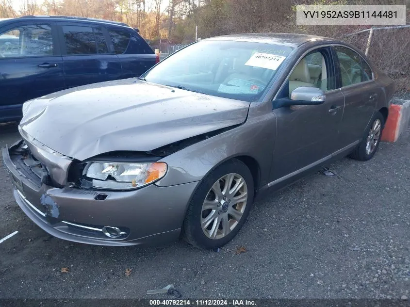 2011 Volvo S80 3.2 VIN: YV1952AS9B1144481 Lot: 40792214