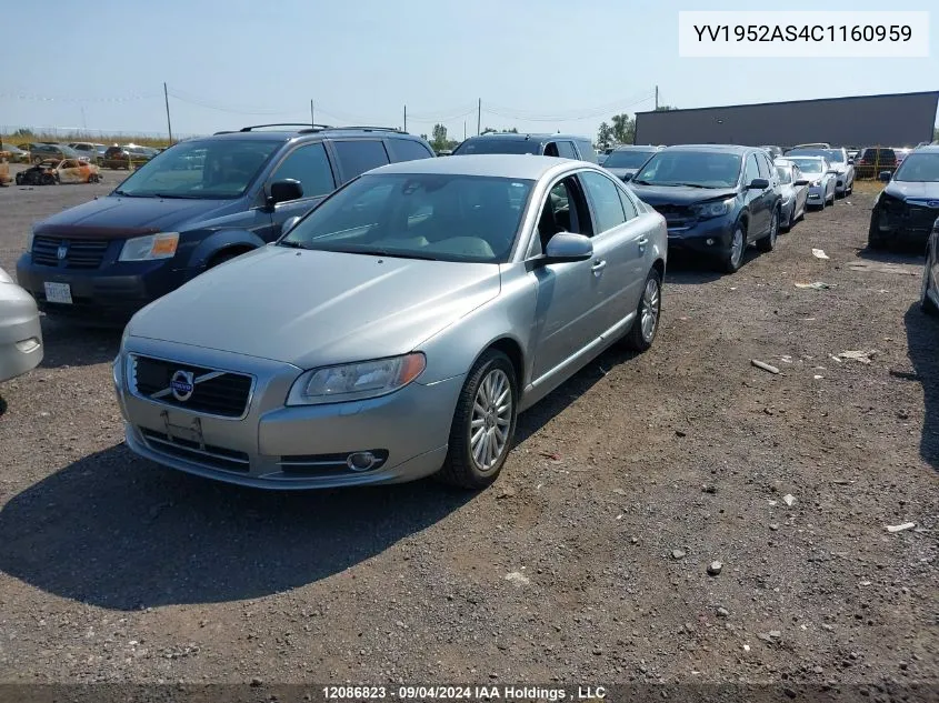 2012 Volvo S80 VIN: YV1952AS4C1160959 Lot: 12086823