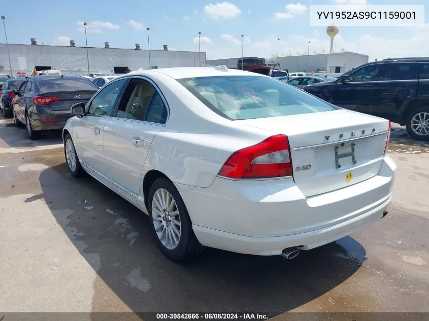 2012 Volvo S80 3.2/3.2 Platinum/3.2 Premier Plus VIN: YV1952AS9C1159001 Lot: 39542666