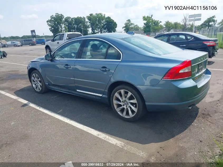 YV1902AH4C1156106 2012 Volvo S80 T6/T6 Platinum/T6 Premier Plus