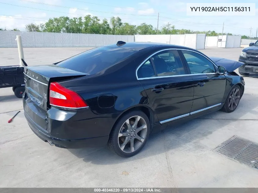 2012 Volvo S80 T6 VIN: YV1902AH5C1156311 Lot: 40346220