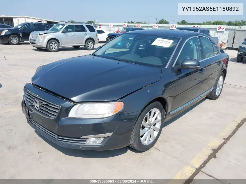 2014 Volvo S80 3.2/3.2 Platinum/3.2 Premier Plus VIN: YV1952AS6E1180892 Lot: 39595863