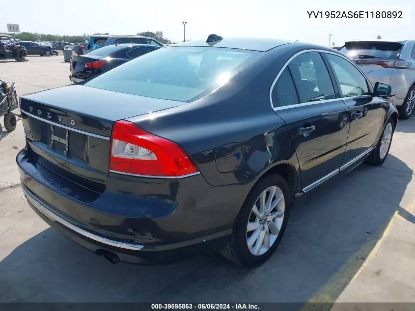 YV1952AS6E1180892 2014 Volvo S80 3.2/3.2 Platinum/3.2 Premier Plus